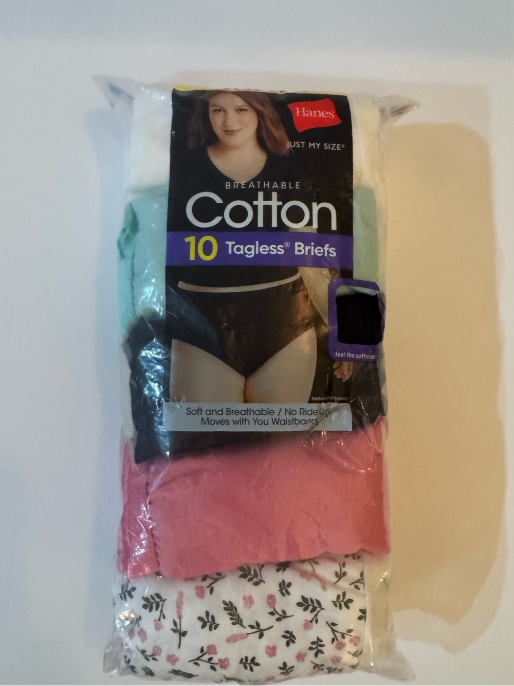 Hanes Womens Underwear, Cotton Brief Panties, Plus Size Underwear 10 Pack